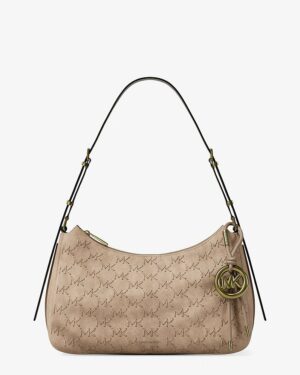 NOLITA • Sac porté épaule de taille moyenne en cuir avec logo à point roulé