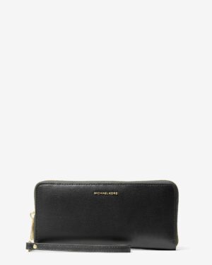 JET SET • Grand sac à bandoulière convertible en cuir grainé - Noir