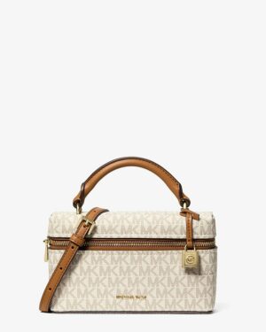 JANA • Très petit sac à bandoulière convertible avec logo Signature - Vanille/Noisette