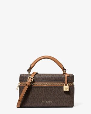 JANA • Très petit sac à bandoulière convertible avec logo Signature - Brun/Noisette