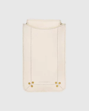 Porte Mobile Écru Cuir Grainé