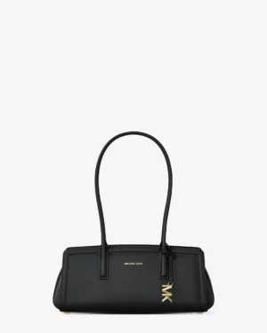 Laila • Petit sac à épaule en cuir - Noir