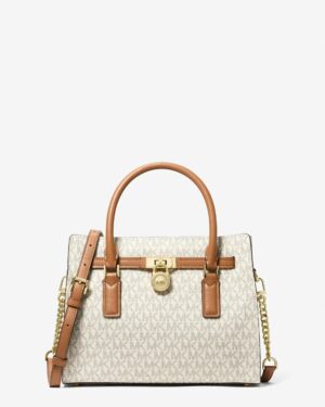 Hamilton Moderne • Petit sac à bandoulière à logo Signature - Vanille/Noisette